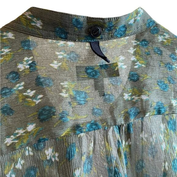 Rag & Bone Susan Blouse Olive Green Multi Size - Picture 7 of 9